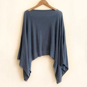 Lululemon Forward Flow Poncho Sweater Blue Gray OS
